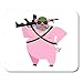 Produktbild Semtomn Mouse Pad Pig Soldiers Schweinekrieg Wildschweinpistole APER Warrior Mousepad für Notebooks, Desktop-Computer Mausmatten, Büromaterial