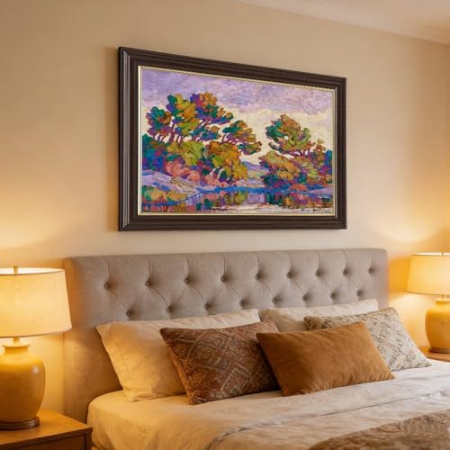 Impression sur toile décoration murale haut de gamme Smoky River Birger Sandzen