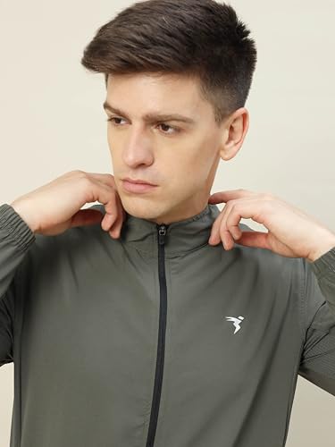 Image of TECHNOSPORT Men's Solid Polyester Techno Lite Jacket With SPF50+ And Microbial Properties