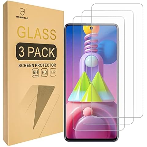 Mr.Shield Screen Protector For Samsung Galaxy M51 [Tempered Glass] [9H Hardness] [3-Pack] Screen Protector Cover