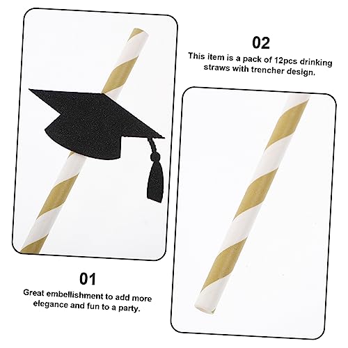 Holibanna 12 pcs Pitillos de Papel para Fiesta de Graduación miniatura 3