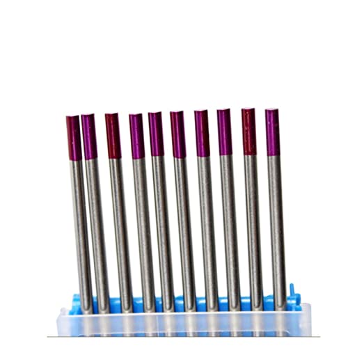 MKSIWSA SUOFEILAIMU 10pcs Weld Electrode Purple Head 4.0 * 150mm WES Tungsten Electrode Welding Accessory 10-400A (Color : WES, Diameter : 4.0mm)