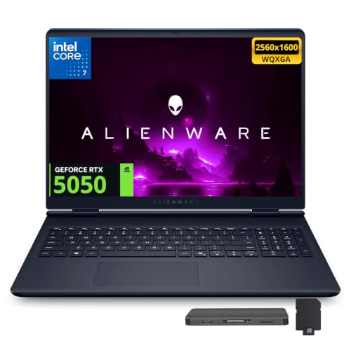 Image of Dell 16 inch WQXGA 120Hz Gaming Laptop, Intel Core 7 240H, 16GB DDR5, 2TB Storage(1TB SSD+1TB Docking Station Set), GeForce RTX 5050 8GB GDDR7, Backlit Keyboard, Win 11 Pro, Indigo