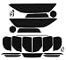 Subject 9 - Fits: Mustang Pre-cut vinyl overlay Complete Headlight and Taillight PLUS (2015 2016 2017) DARK