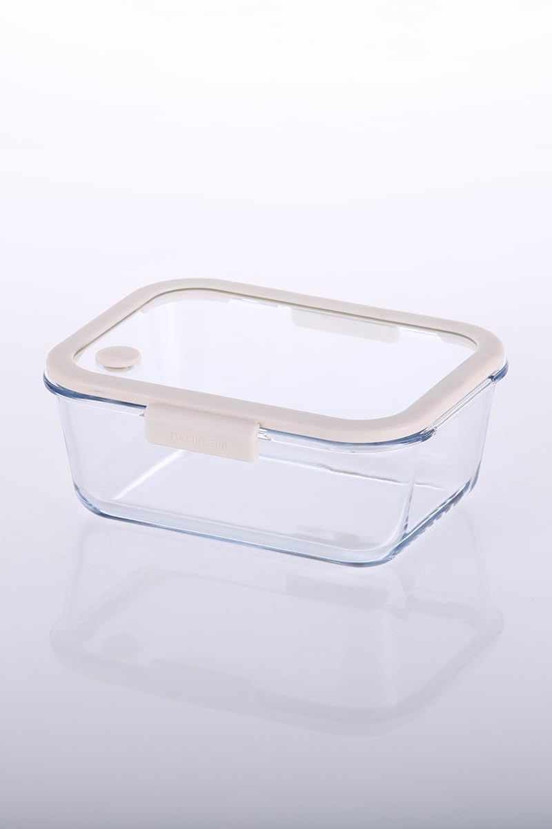 Neoflam Fika Glace Vakumlu Cam Saklama Kabı 1900 ML Bej