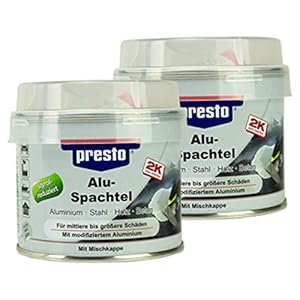 Presto 2X 600351 aluminium spatel polyestermetaalspatel vulspatel 250 G