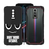 KJYFOANI Custodia per Doogee Blade 10 Energy (6.56"), Nero Silicone Case Ultra Sottile Morbido TPU Anti-Graffio Antiurto Bumper Protettiva Cover per Doogee Blade 10 Energy - Non toccarmi, U.