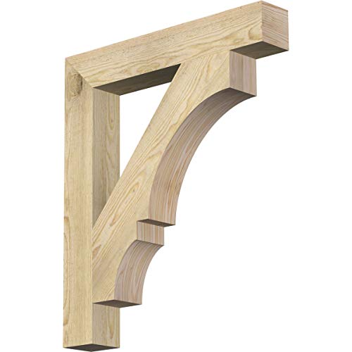 4"W x 26"D x 30"H Balboa Block Rough Sawn Bracket, Douglas Fir