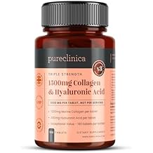 pureclinica 1500mg UltraColl Collagen 1200mg and Hyaluronic Acid 300mg x 180 Tablets - 6 Months Supply