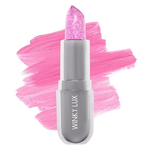 Winky Lux Glimmer Balm, pH Color Changing Lipstick and Tinted Lip Balm, Vegan Hydrating Lip Balm, Lavender