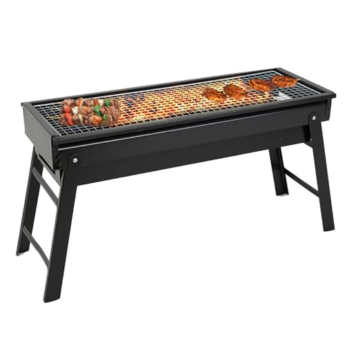 Kits de herramientas de barbacoa plegable de servicio de carbón de barbacoa para cocinar al aire libre Acampado Picnic de senderismo, Tragbarer Kohlegrill, Klappgrill Edelstahl, BBQ Charcoal Grill MIT