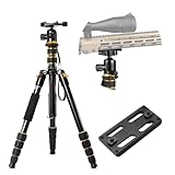 HIGOO Aluminum Rifle Tripod Shooting Stick Gun Rest Stand Compatible with MLOK Handguards for Hunting & Shooting, 21-63 Inches