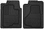Motor Trend Semi-Custom Fit Pickup Truck Mats, 2-Piece Front All Weather Heavy Duty Rubber Floor Mats for Auto Car Truck SUV Van