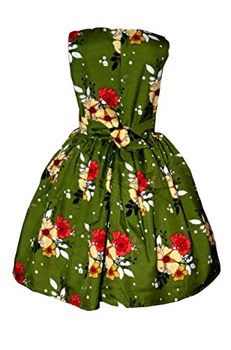 Image of Casual Frock for Baby Girls,Blue Printed and Olive Printed,Pack of 2