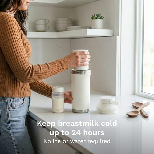 Baby Brezza All Day Portable Breastmilk Cooler, Large 20oz Capacity, Green - image 2