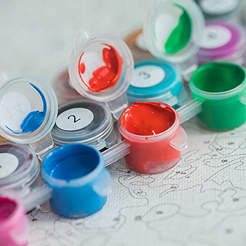 WJGJ 2 Stück Malen nach Zahlen für Erwachsene, DIY Ölgemälde-Set für Kinder Anfänger Malen Nach Zahlen Geschenke Kits… – Bild 5