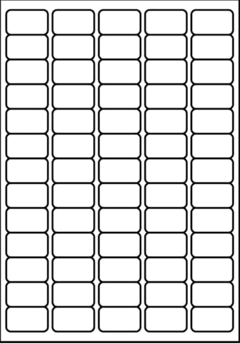 SmithPackaging A4 Self Adhesive Address Labels, 65 Labels Per Sheet, 20 Sheets, 38.1 x 21.2mm, 1300 Labels