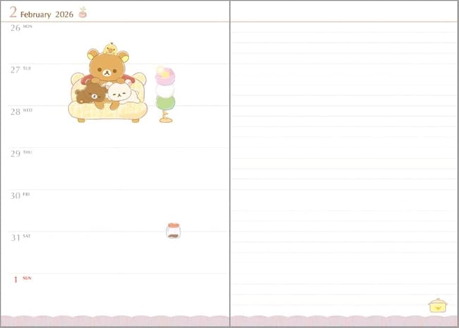 Amazon.co.jp: サンエックス リラックマ 2026年 手帳