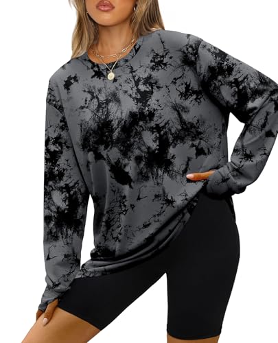 OFEEFAN Oversized Tshirts for Women Thumb Hole Long Sleeve Workout Tops Crewneck Tee Y2K Clothes Fall Fashion Clothing4