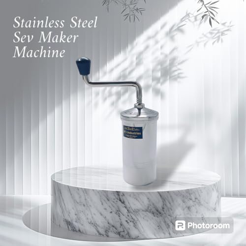 Image of Stainless Steel Press Sev Sancha Machine /Press Muruku Maker /Dab sev Sancha with Jali. (9no. Sev Maker Machine)