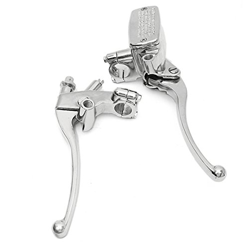 MOMOALA 22Mm Moto Hydraulique Frein Maître Cylindre Levier d'embrayage Chrome - Image 3