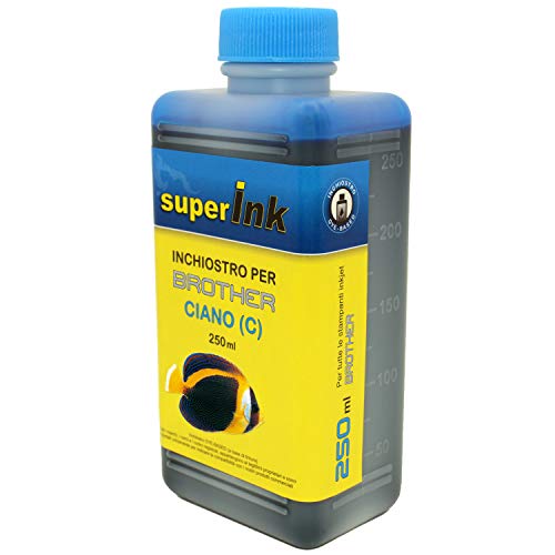 250ml-Cian-Tinta-superInk-especifica-para-la-Recarga-de-Las-impresoras-de-Brother-jeringa-10ml-con-Aguja-y-Tapa