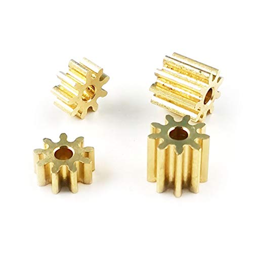 TMP1105 92A 0.6M Brass Pinion 0.6 Modulus 9 Teeth Holes 1.98mm Tooth Thickness 6mm Copper Gear Small Modulus Gears (Hole Diameter : 2mm Tight, Number of Teeth : 9 Teeth Height 3mm)