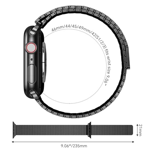 BEAEN Magnetic Mesh Loop Band Compatible with Apple Watch Band 49mm 46mm 45mm 44mm 42mm 40mm 41mm 38mm Men Women, Stainless Steel Adjustable Metal Strap for iWatch Series 10 9 8 7 6 5 4 3 2 1 Ultra SE - Image 4