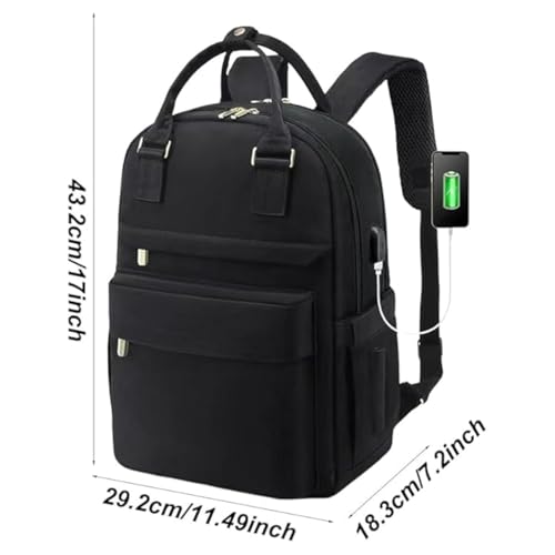 Image of MOCA Women's Minimal Laptop Backpack | Stylish Office & Travel Bag with USB Charging Port | Lightweight, Multi-Pocket, Fits 15.6 inch Laptop