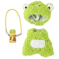 DAVBNM 3Pcs Clothes & Accessories for 17cm Dolls, Frog Clothes for Doll, Clothing Hat Backpack, Birthday Holiday Present for Girls Kids