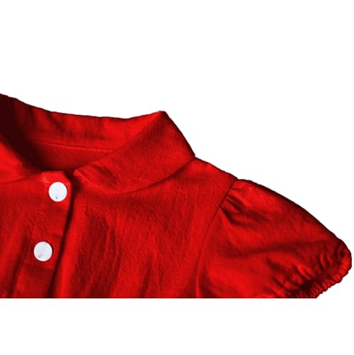 Toddler Girl Dress with Puff Sleeve Baby Tutu Sundress Casual Outfit Cute Dress for Girls 1-7Y4