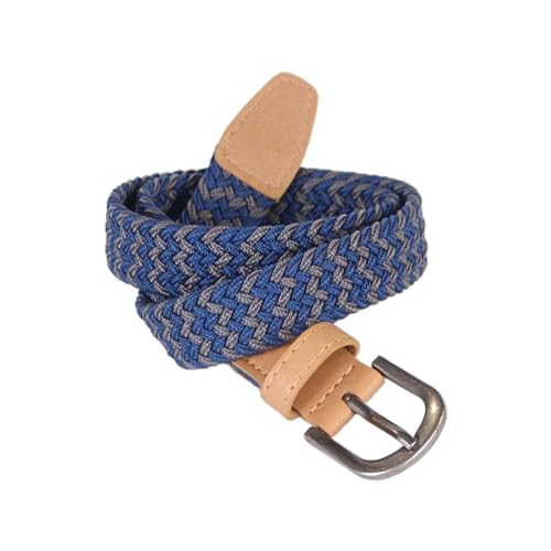 Peppercorn Kids Boys Braided Stretchy Cord Belt - Blue/Grey - Age (8-14 Yr)