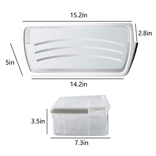 image for Funmit W10321304 Clear Plastic with White Frame Refrigerator Cantileve