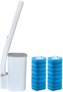 Disposable Toilet Brush with Cleaning Agent Long Handle Cleaning Brush Bathroom Toilet Bowl Cleaner Wand for Home Office Disposable Toilet Brush Cleaners for Bathroom
