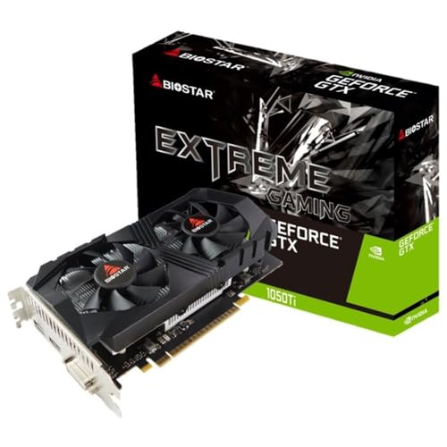 GTX 1050 Ti Biostar 4GB pour réparer un affichage PC lent ou remplacer un vieux GPU défectueux