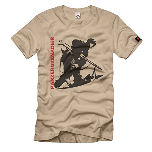 T-shirt armée allemande PzGren sable XXXL idéal pour la randonnée et le bivouac