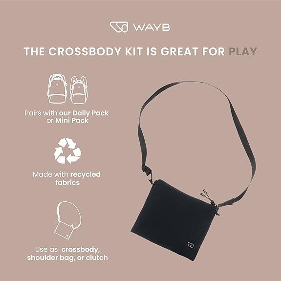 WAYB Crossbody Bag - Secure Phone Storage | Organized Compartments | Durable Fabrics | Adjustable & Detachable Strap4