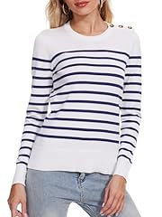 White and Navy Stripe