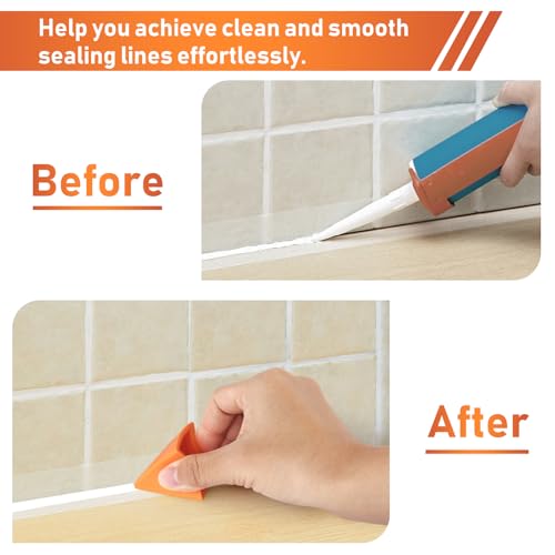 4 Stück Silicone Seam Tools, 2 Größen Silikonnaht-Werkzeuge, Reusable Silikon Applikator Werkzeug, Praktisches Silicone Caulking Tools, Caulk Smoothing Tool für Bäder, Küchen