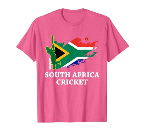 South Africa Cricket South African Flag Colours T-Shirt, Men, Pink Heather, 3X-Large