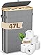 Toilettenpapier Aufbewahrung Korb mit Deckel, 47L Bambus Toilet Paper Organizer Badezimmer Organizer, Sichtbarkeit Klorollenaufbewahrung mit Griff & Füße Aufbewahrung für 16-24 Rollen