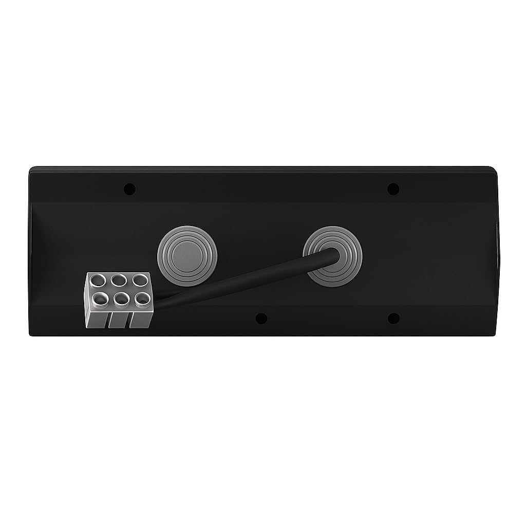 Ciabatta elettrica a 3 prese, USB-A e USB-C, nero opaco, per cucina e ufficio, di alta qualità, presa angolare, presa da tavolo, presa da incasso da 15 cm, cavo di collegamento IP20
