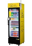 HAHA VENDING DC-360D Combo Vending Machine,Smart Refrigerated Vending Machine with Touch Card Reader (Yellow)