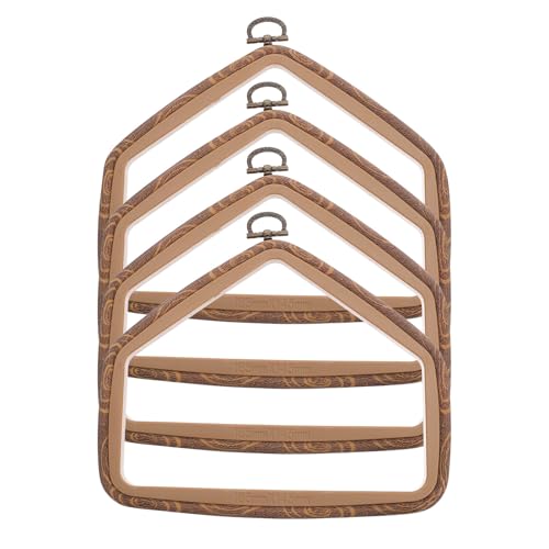 Aros de bordado para punto de cruz y bastidores vintage de madera hechos a mano en kit de 4