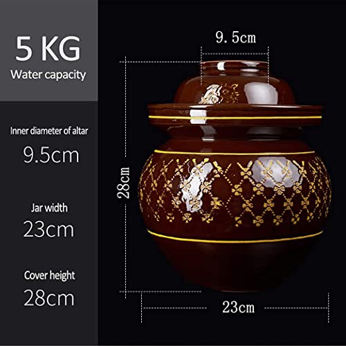 Tarro de fermentación para kimchi casero y conservas de gres 8