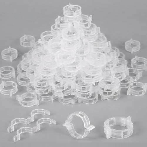 Medsuo Plant Support Clips 100PcsPlastic Tomato Clips for Climbing Plants Garden Trellis Clips for Tomato Vine Grape Vegetables Roses to Grow Upright Healthier