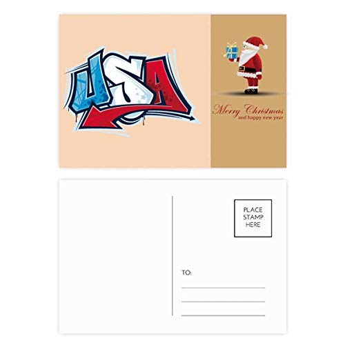 Cartes postales Graffiti Père Noël lot de 20 pour correspondance de Noël