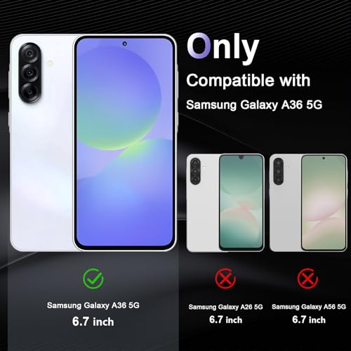 Image of Case for Samsung Galaxy A36 5G, Military Grade Drop Protection Phone Case, Yellowing Resistant, Anti-Scratch Hard PC Back, Shockproof Hard Ultra-Thin Protective Cover, Clear