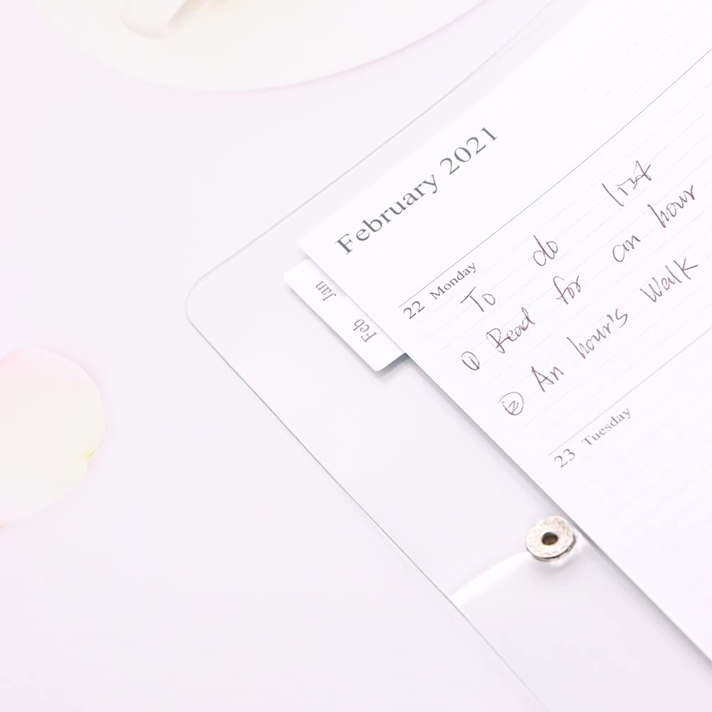 Amazon | A5クリアソフトPVCラウンドリングバインダー 直径20mm 6