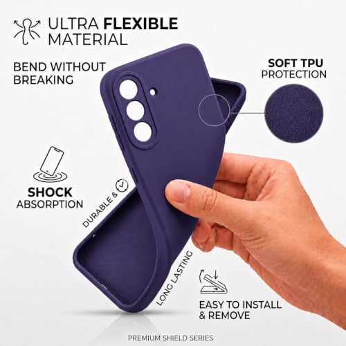 Image of FIRST MART Matte Silicone Back Cover for Samsung Galaxy A27 - Purple